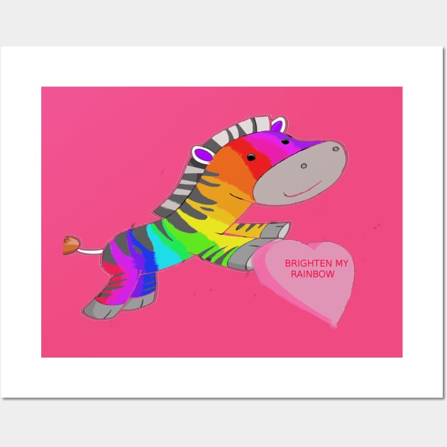 BRIGHTEN MY RAINBOW Wall Art by RAINBOWZEBRA